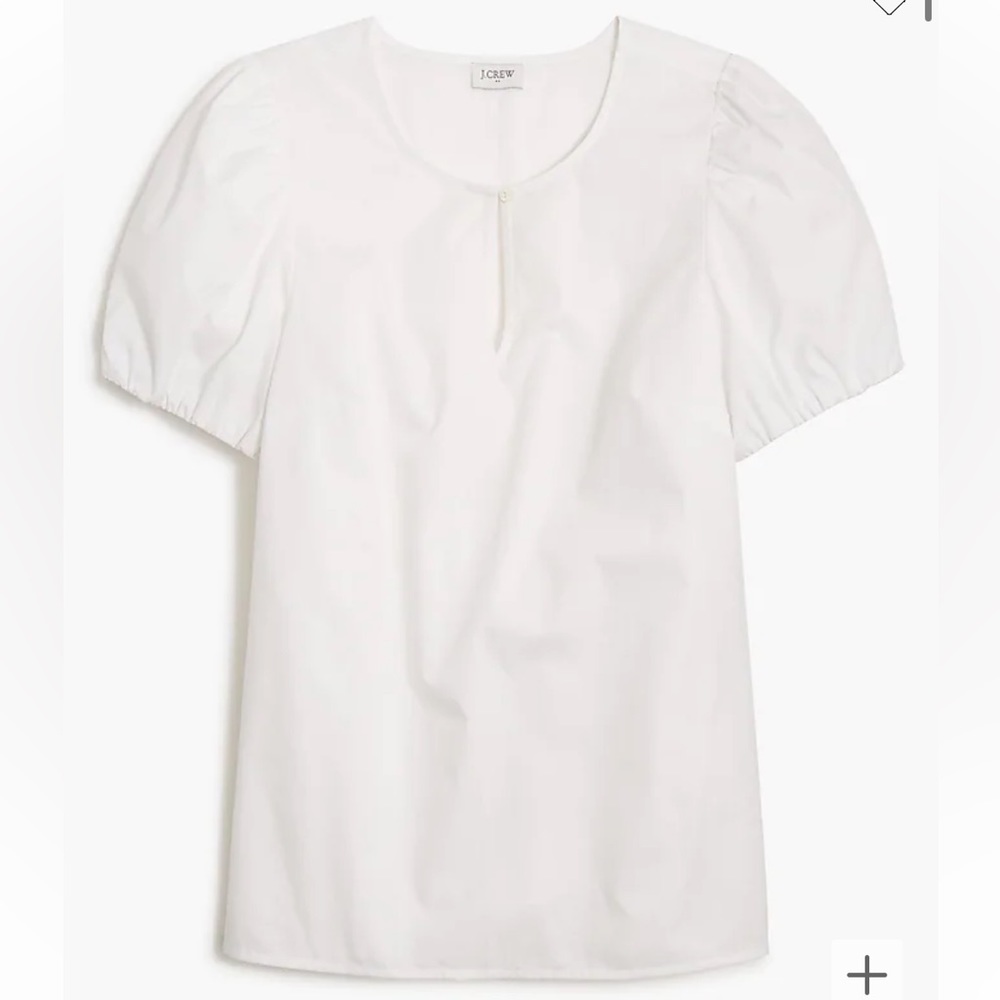 J.Crew Factory Puff Sleeve Keyhole Top